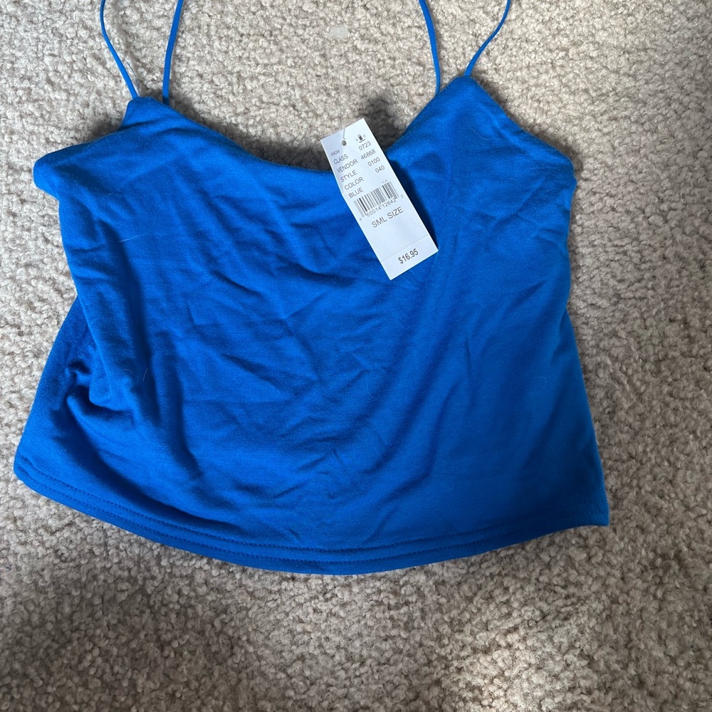 pacsun blue strap tank